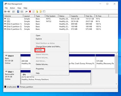 windows sd card formatting